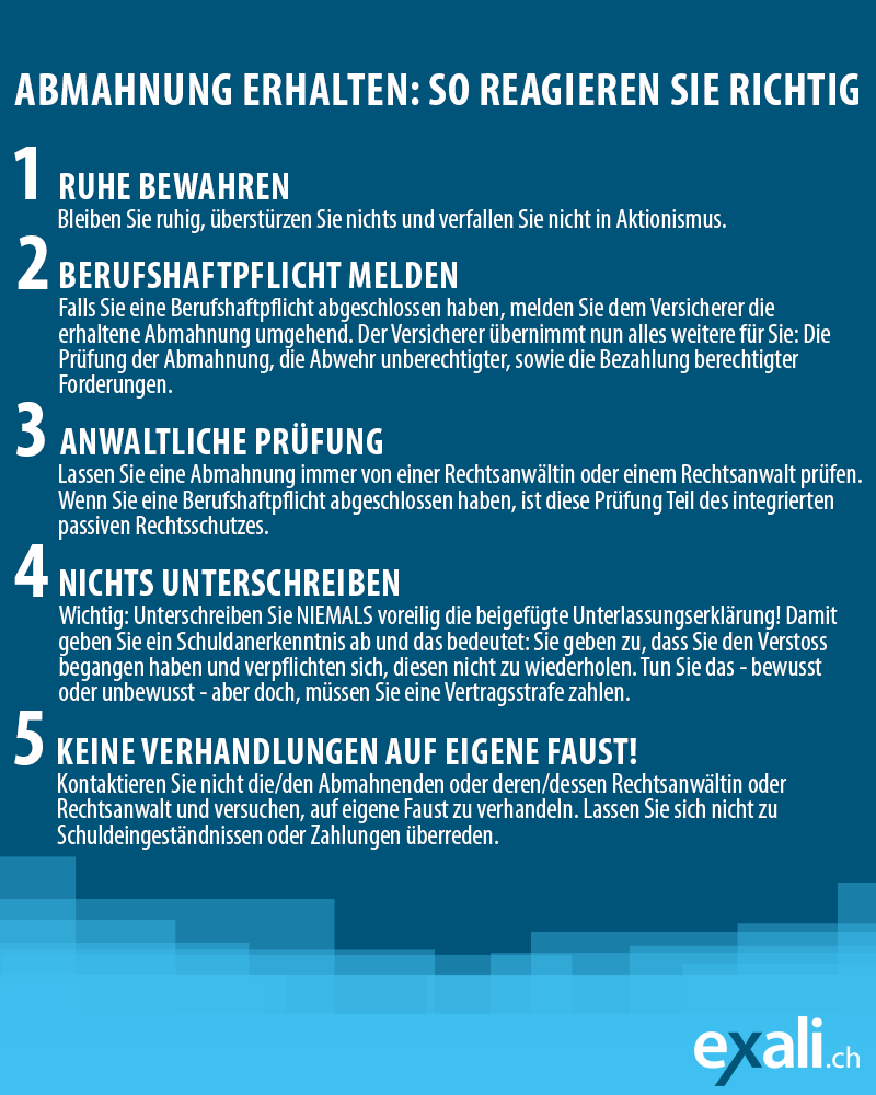 Richtig reagieren, wenn Sie eine Abmahnung erhalten